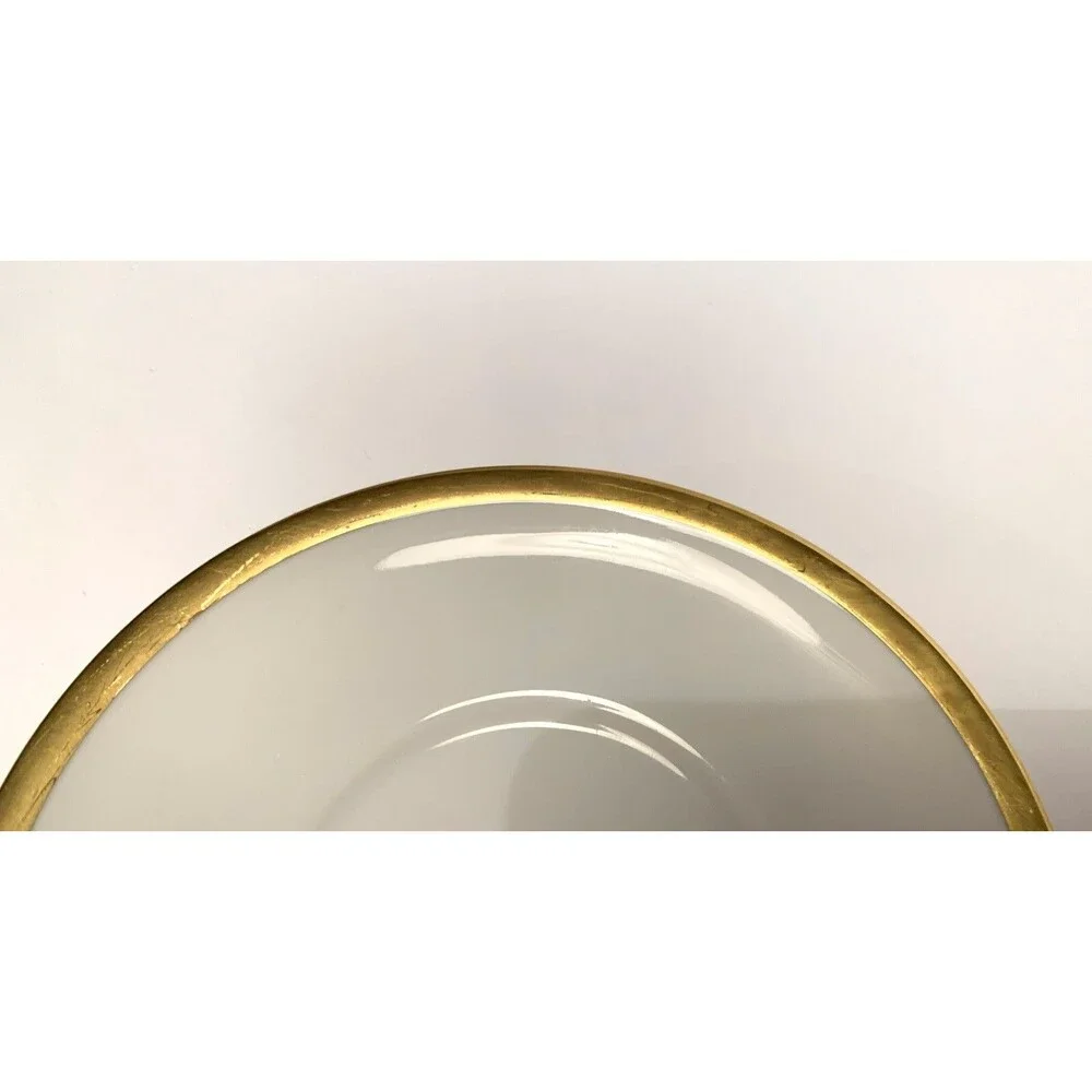 VTG Arzberg Germany Grand Prix D’or Tea Cup Saucers Vintage Setof 9 Gold Rim EUC